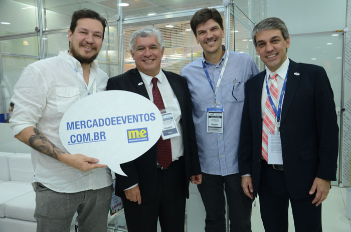 Depret, da Nova Operadora, Marcelo Matera, conselheiro fiscal da Abav Nacional, Andre Luiz, da Nova Operadora, e Fernando Santos, presidente da Aviesp Depret, da Nova Operadora, Marcelo Matera, conselheiro fiscal da Abav Nacional, Andre Luiz, da Nova Operadora, e Fernando Santos, presidente da Aviesp