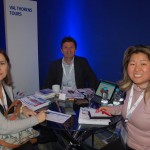 Dora Annielli, da Enjoy Brazil, Eric Bonnel, de Val Thorens Tour, e Renata Shiga, da Quickly Travel