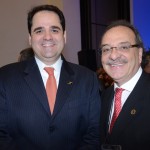 Eduardo Bernardes, da Gol, com José Wagner Ferreira, da ABE
