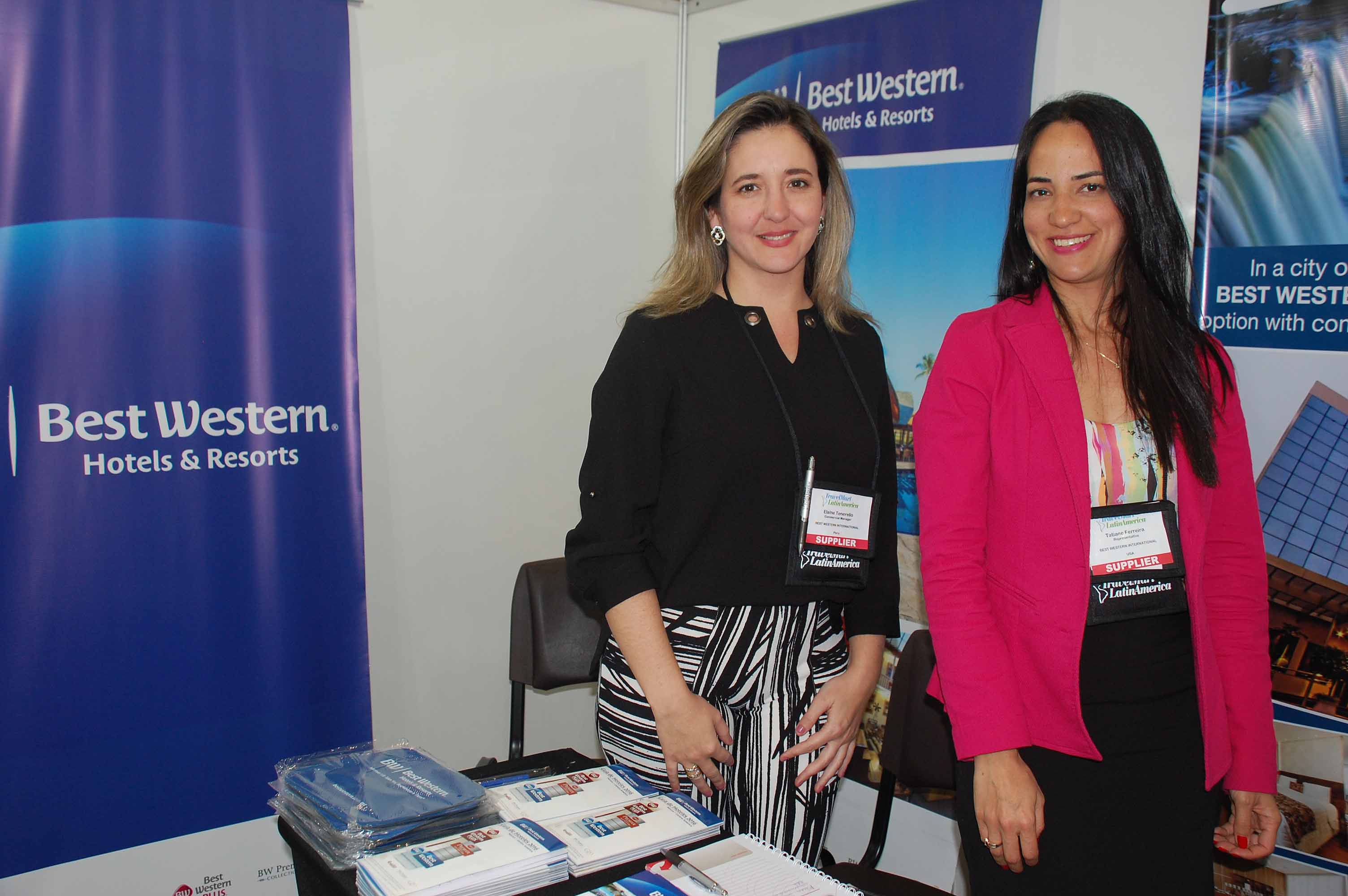 Elaine Tenerello, do Best Western Tarobá Foz e Tatiane Ferreira, da Incortel