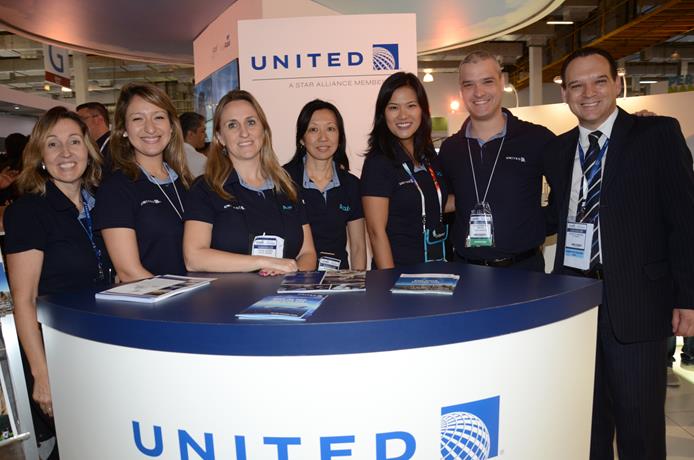 Equipe da United, com Vicent Brasil, da CVC