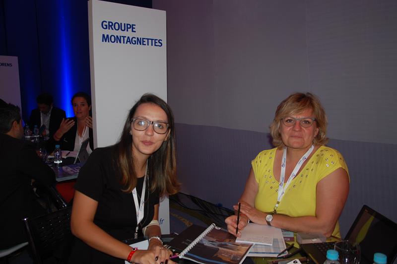 Erika Carrijo, da Sensation Travel Designer, e Natasha Blanc-Gonnet, do Groupe Montagnettes