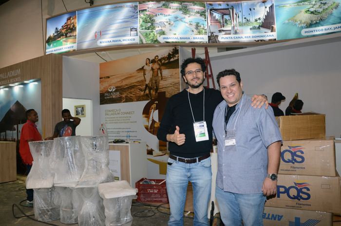 Fabio Mazini, do Palladium Hotel, e Evandro Araujo, do Emporio Stands