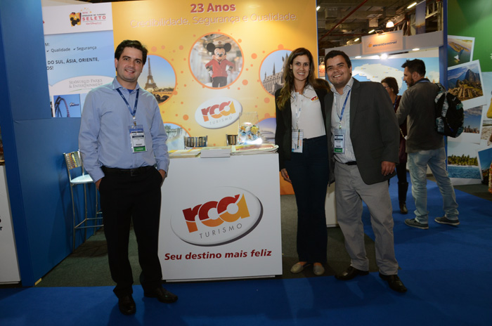 Fernando Nobre, Vanessa Braga e André Almeida, da RCA Turismo
