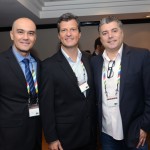 Franklin Gomes, da South African Airways, com Ernesto Rosa e Marcos Rodrigues, da MMTGapnet