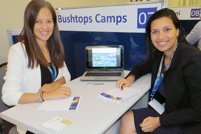 Gisele Silva, da Hip Hotels, e Erica Bortolotte, da CVC