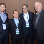 Gonzalo Romero, Ivan Blanco e Diego Garcia, da Aerolíneas Argentinas, com Ian Gillespie, da Avianca