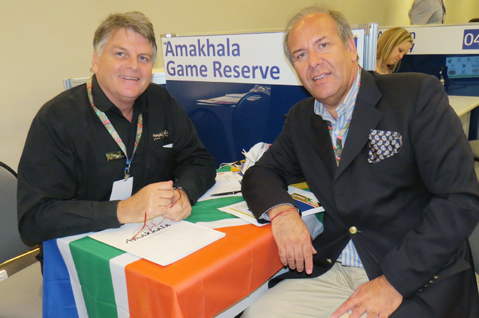 Grant Fowlds, da Amakhala Game Reserve, e Jorge Hernández-Kreiss, da Travel Design