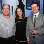 Ivan Rodrigues, da Interglobe, com Daniela Ulhoa e Fabian Saraiva, da Une World