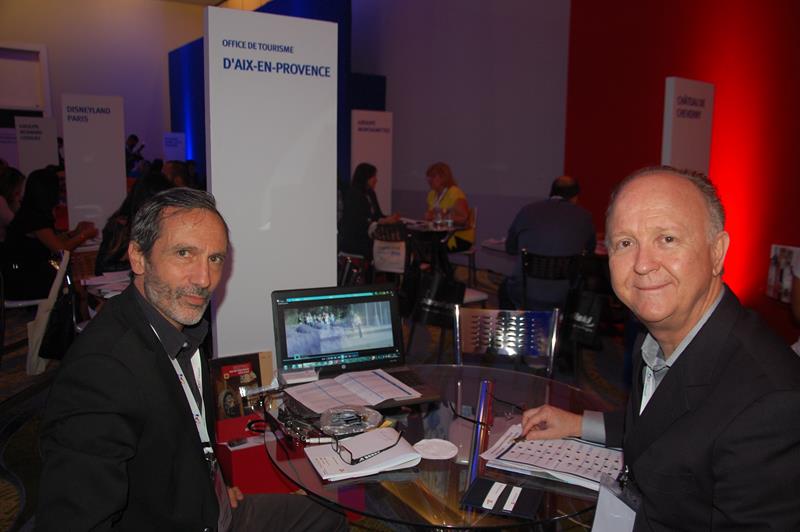 Jean-Philippe Alfonsi, do escritório de Turismo d'Aix-en-Provence, e James Giacomini, da MMTGapnet