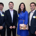 João Pita, do GRU Airport, Paulo Oliveira, da CVC, Anita Stuani, do GRU Airport, e Rogerio Mendes, da CVC