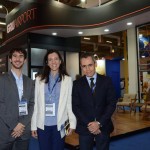 João Pita e Anita Stuani, do GRU, e Marcelo Matta, do In Flight Solutions