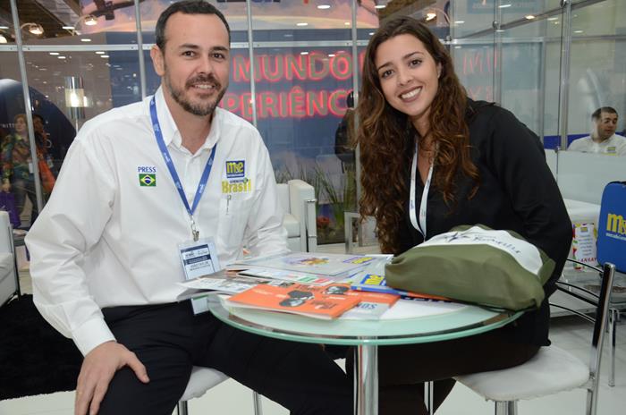 João Taylor, do M&E, com Monique Telles, da Terra Brasilis
