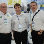 Klaus Kühnast e Evandro Correa, da Bek Up, com Roy Taylor, do M&E