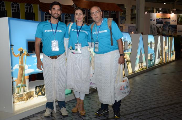 Lucas Bacelar, Silvana Lins e Luiz Castro, da Bahiatursa
