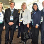 Lucimar Reis, da United, Luiz Eduardo Falco, da CVC, Annette Tauber, da Lufthansa, Cibele Narazaki, da United, e Antonio Americo, da Azul