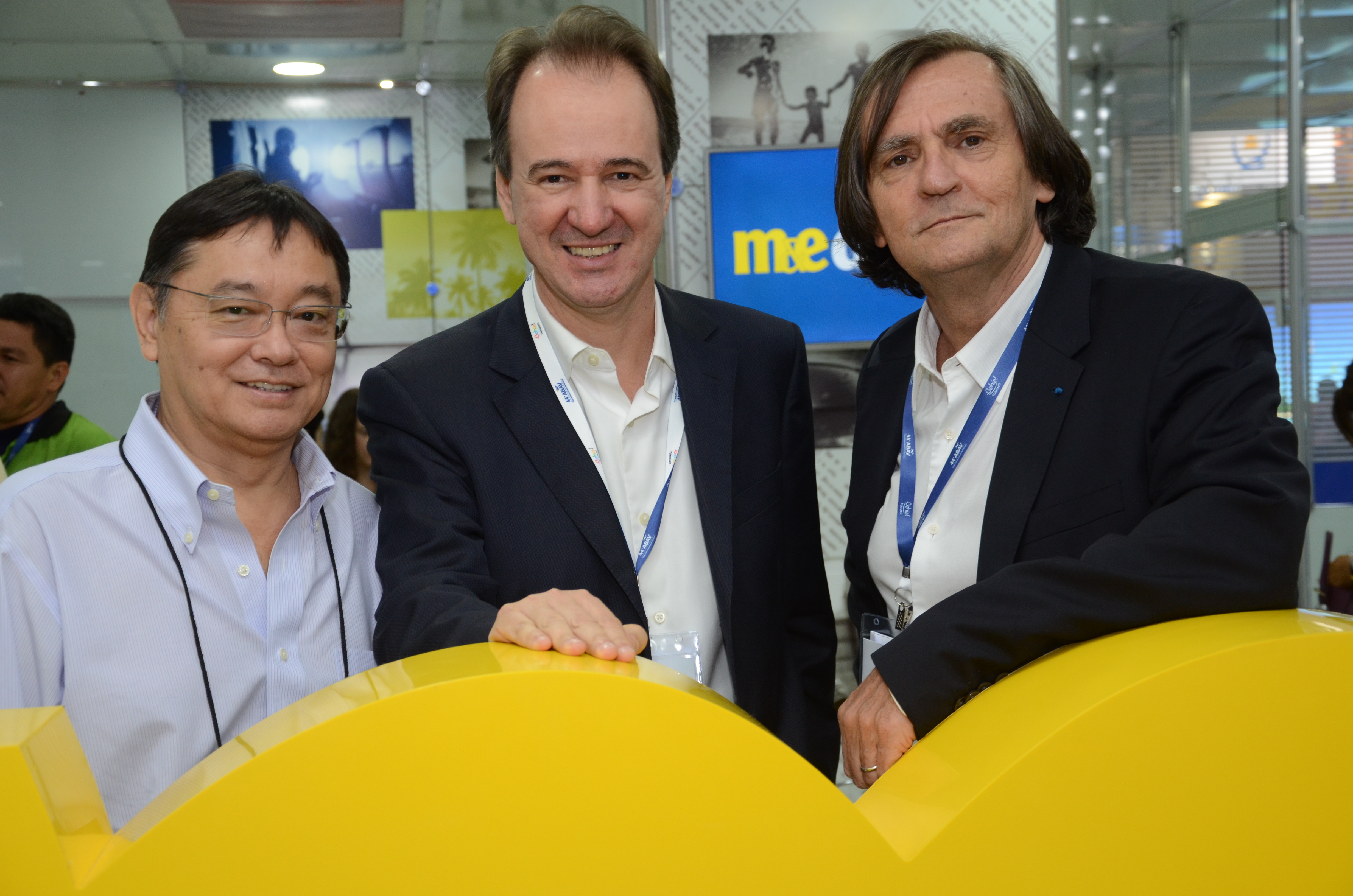 Lucio Yamashitafuji, da Aeromexico, Eduardo Barbosa, da Flot, e Jean-Philippe Perol, da Atout France