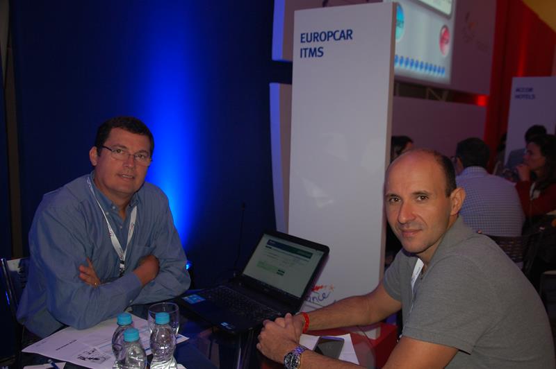 Luiz Moura Junior, da Europcar, e Paulo Antoniol, da Flaptur