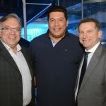 Luiz Page, da T2B, Carlos Francisco, da Diferenza Turismo, e Luis Quaggio, da Tap