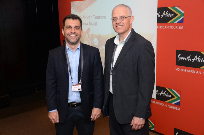Marcelo Marques, da South African Tourism, e Altamiro Medici, da South African Airways