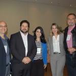 Marcos Professiori, da Skytours, Vitor Bauab e Luciana Fernandes, do M&E, Luciane Leite, da Reed Exhibitions, e Ibrahim Geroges Tahtouh, da itMICE