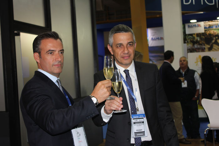 Marcus Santarém. diretor de Negócios do GRU Airport e Bernardo Fonseca, CEO da In Flight Solutions