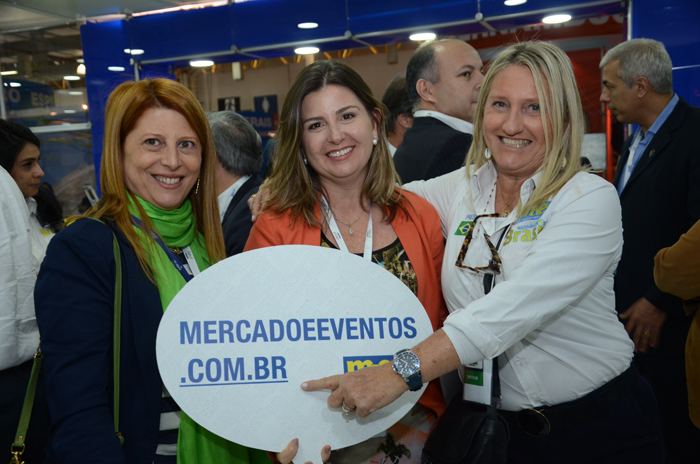 Gisele Alvarenga, Margareth Grantham, da DZT, e Rosa Masgrau, do M&E
