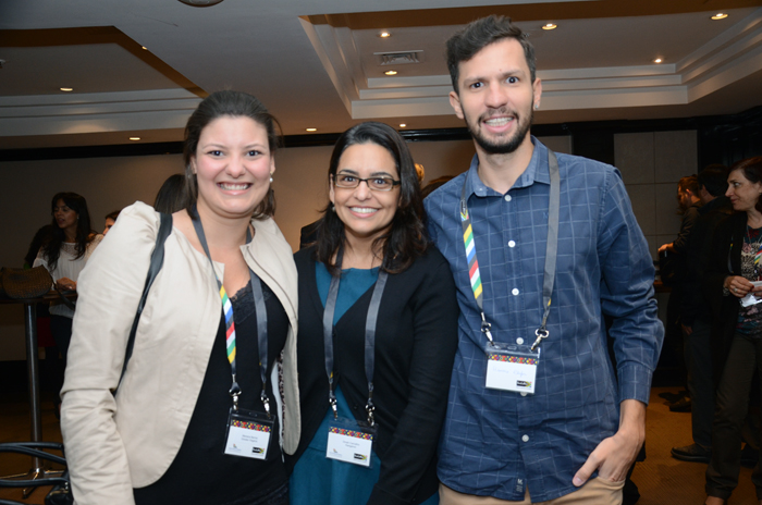 Mariana Barros, da Donato Viagens, com Dinah Carvalho e Hendrix Chefer, da Kangaroo
