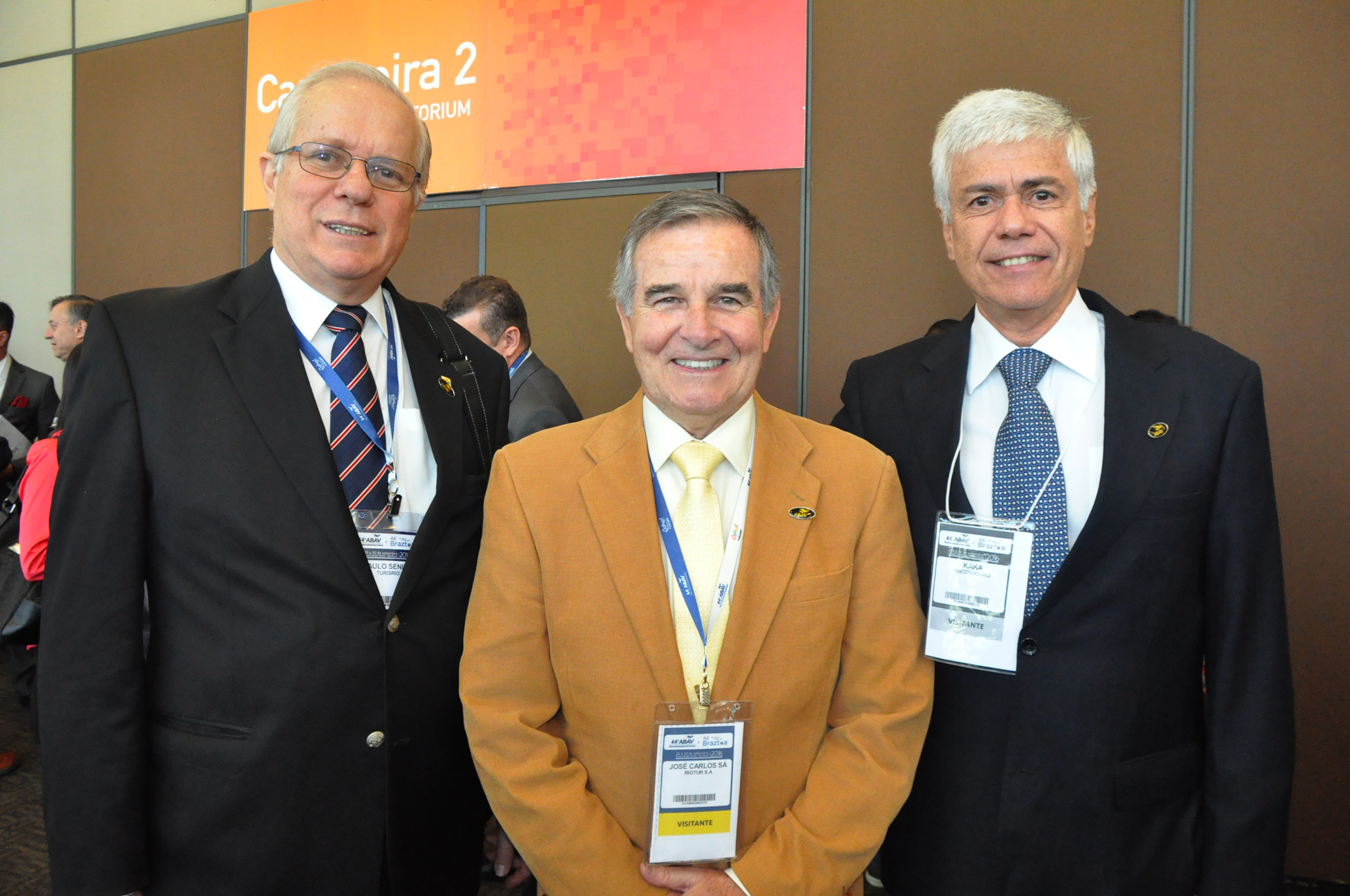 Paulo Senise, presidente da TurisRio, José Carlos Sá, presidente da Riotur, e Carlos Alberto Amorim, da Ancoradouro Paulo Senise, presidente da TurisRio, José Carlos Sá, presidente da Riotur, e Carlos Alberto Amorim, da Ancoradouro