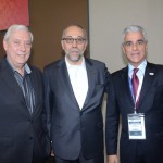 Ian Gillespie, da Avianca, Rui Alves, da MMT, e Marcos Balsamão, da Abav SP
