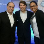 Ricardo Amaral, da R11, entre Orlando Palhares e Andrea Freitas, da CVC