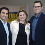 Rogério Mendes, Fernanda Morsch e Jairo Bratkowski, da CVC