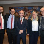 Rosa Masgrau, do M&E, com Erik Santana, Adriano Prado, Marcelo Figueiredo e Tarcisio Gargioni, da Avianca