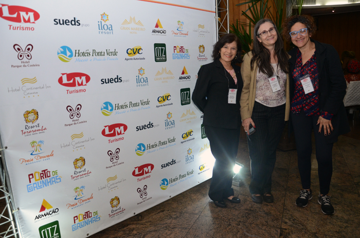 Roseli Elena, Lais Rodrigues e Inez de Araujo, freelancers da LM Turismo