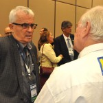 Tarcísio Gargioni, da Avianca, conversa com Luis Marcos Fernandes, do M&E