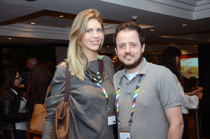 Tatiana Jardim, da Unique Destinations, e Danilo Fiorani, da OWT