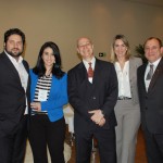 Vitor Bauab e Luciana Fernandes, do M&E, Lawrence Reinisch, da WTM, Luciane Leite, da Reed Exhibitions e Toni Sando, CVBSP
