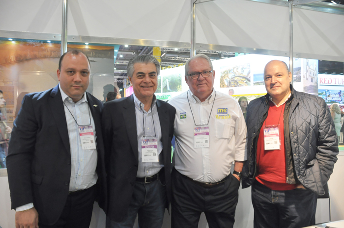Alberto Cestrone, do Infinity Blue, Alberto Alves, do MTur, Roy Taylor, do M&E, e Luis Calle, da Camar