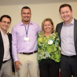 Ana Paula Santos, da A Baeté Turismo, com Rogerio Mendes, André moura e Anselmo Breves, da CVC