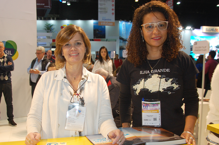 Andréa Raedar, gerente de Congressos e Eventos do Rio CVB, e Tatiana Paixão, da Pousada Riacho dos Cambucás