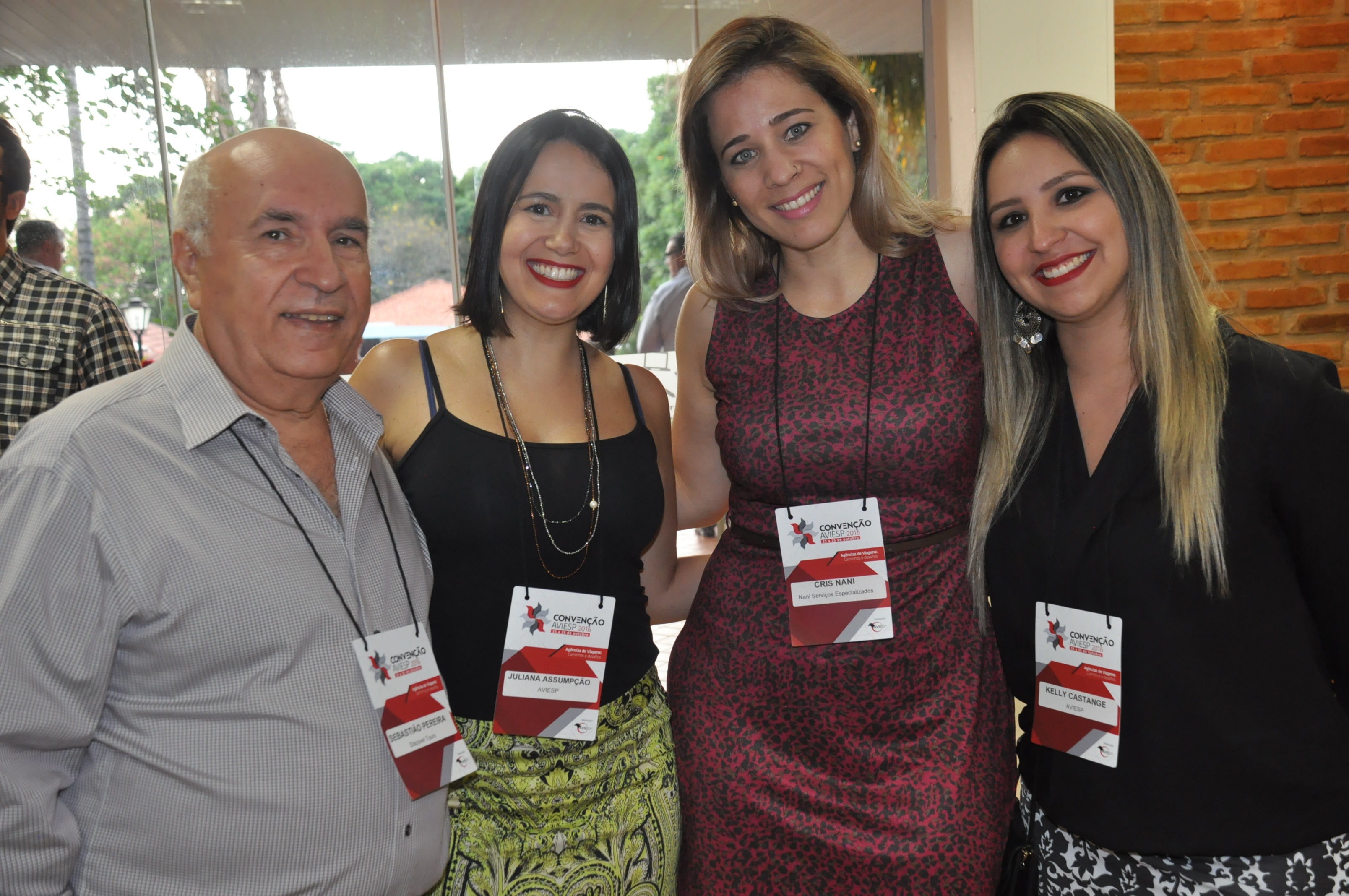 Sebastião Pereira da Discover Tours, Juliana Assumpção da Aviesp, Cris Nani Serviços e Kelly Castange da Aviesp Sebastião Pereira da Discover Tours, Juliana Assumpção da Aviesp, Cris Nani Serviços e Kelly Castange da Aviesp