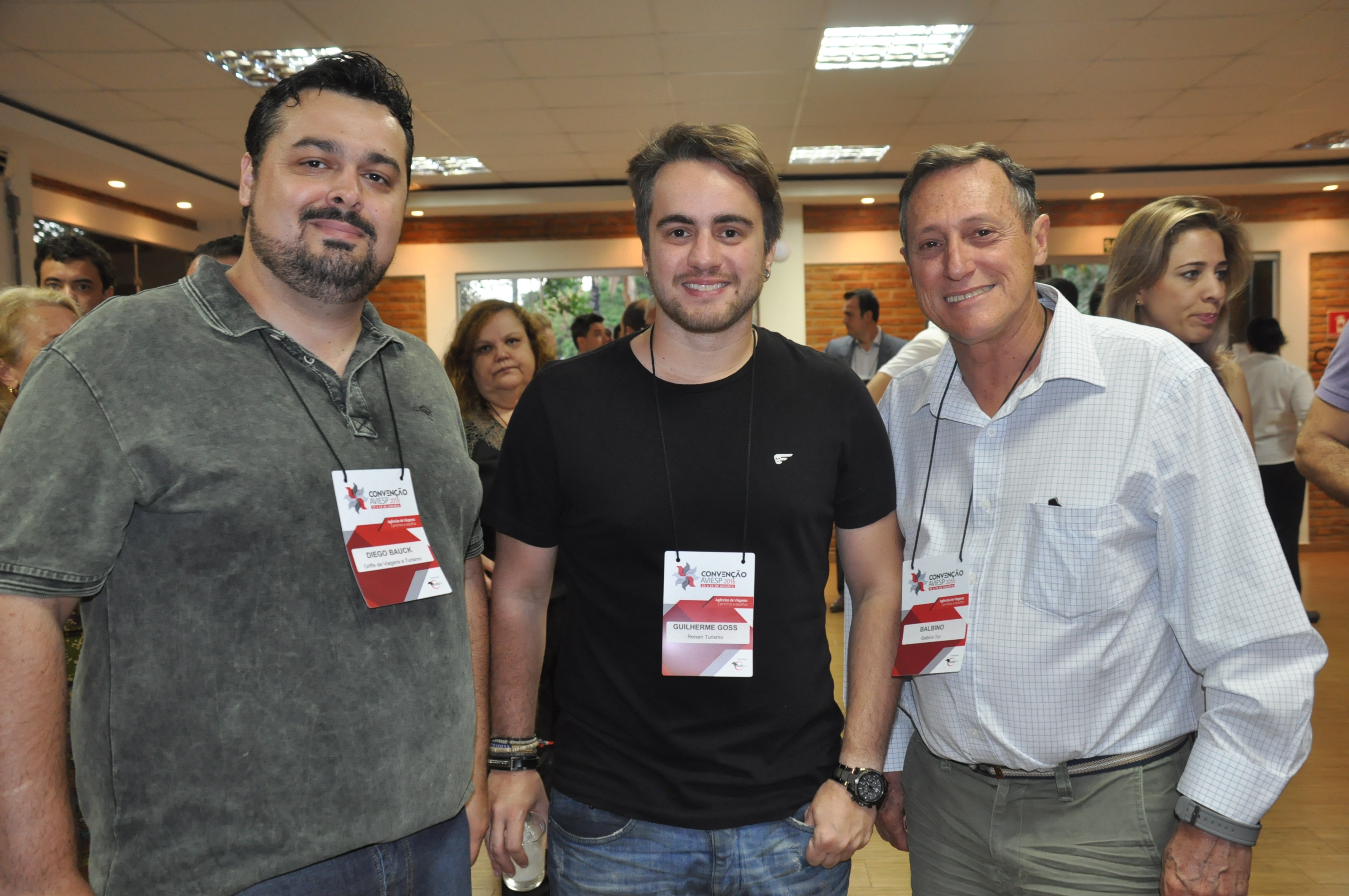 Diego Bauck da Griffe de Viagens, Guilherme Goss da Reisen Turismo e Balbino da Balbino Tur Diego Bauck da Griffe de Viagens, Guilherme Goss da Reisen Turismo e Balbino da Balbino Tur