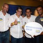 Ednart Silva, Marcos Perdigão, e Robson Ramos, da Flytour Gapnet, e Máximo Santana, da Roma Turismo