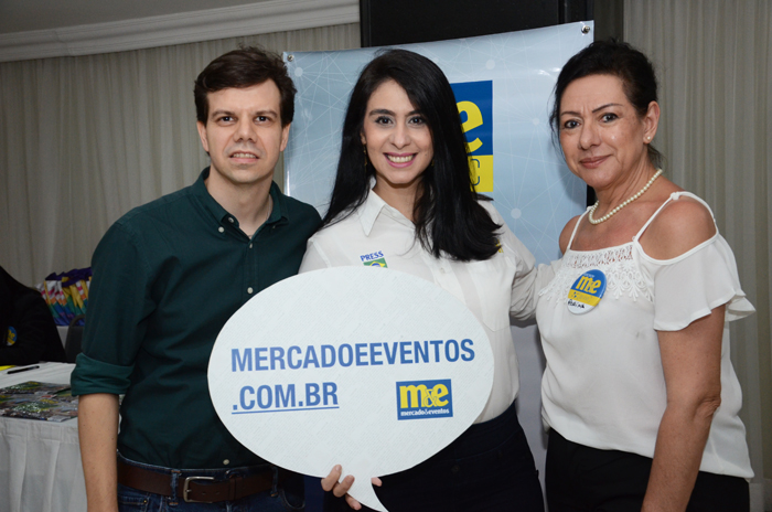 Eduardo Tiburtius, do Village, Luciana Fernandes, do M&E, e Regina Biondi, do Enotel Eduardo Tiburtius, do Village, Luciana Fernandes, do M&E, e Regina Biondi, do Enotel