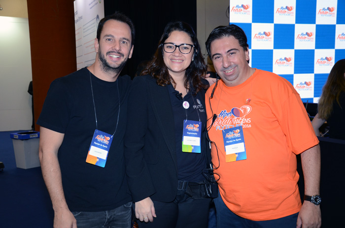 Eloi Khouri, da Eko, Luciane Florio, da Flytour Eventos, e Marcelo Paolillo, da Flytour Eloi Khouri, da Eko, Luciane Florio, da Flytour Eventos, e Marcelo Paolillo, da Flytour