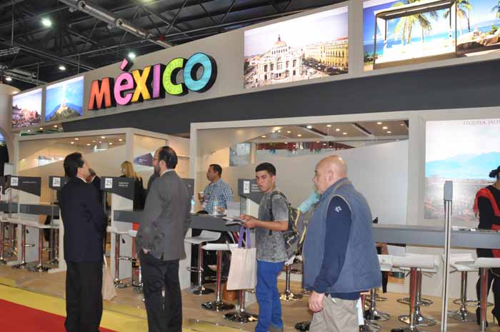 Estande do México este ano esta menor, mas ainda assim há muitos cooperados