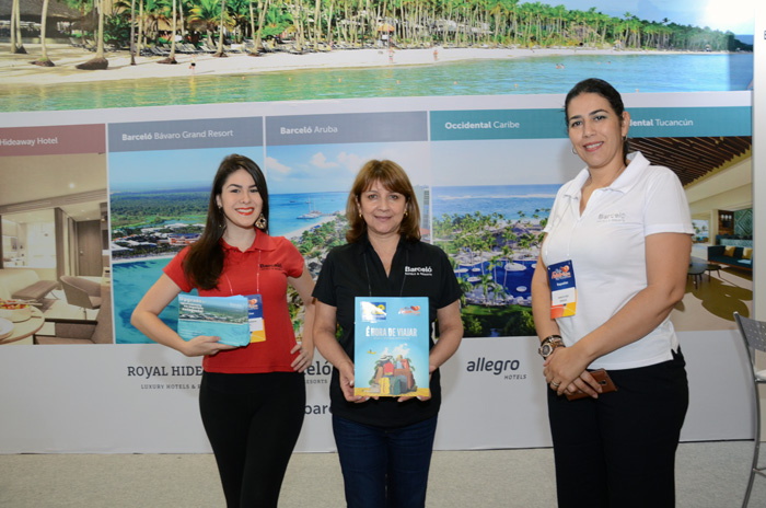 Gabriela Panhone, Angela Martinez, e Marcia Paes, do Barceló Hotels