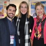 Jean -runo Gillot e Caroline Putnoki, da Cap Amazon, com Luciane Leite, da Reed Exhibitions