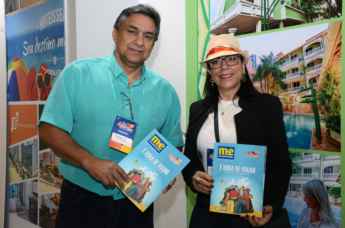 Jose Ribamar, do Hotel Villa Mayor, e Vera Fernandes, do Parque das Fontes