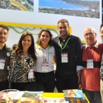 Lennon Ortiz, da Terra Mágica Florybal, Rosa Volk, scretária de Turismo de Gramado, Carlise Bianchi, da Brocker Turismo, Samuel Kist, da Turistur, e Luis Paulo Yamaguchi, da Lghetto Hotéis